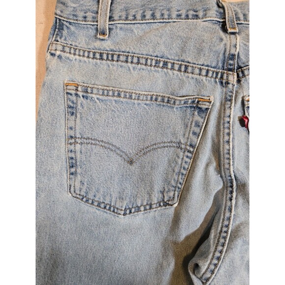 Vtg Levi’s 560 Mens 36x30 Loose Fit Tapered Leg Light Blue Wash - Picture 10 of 16